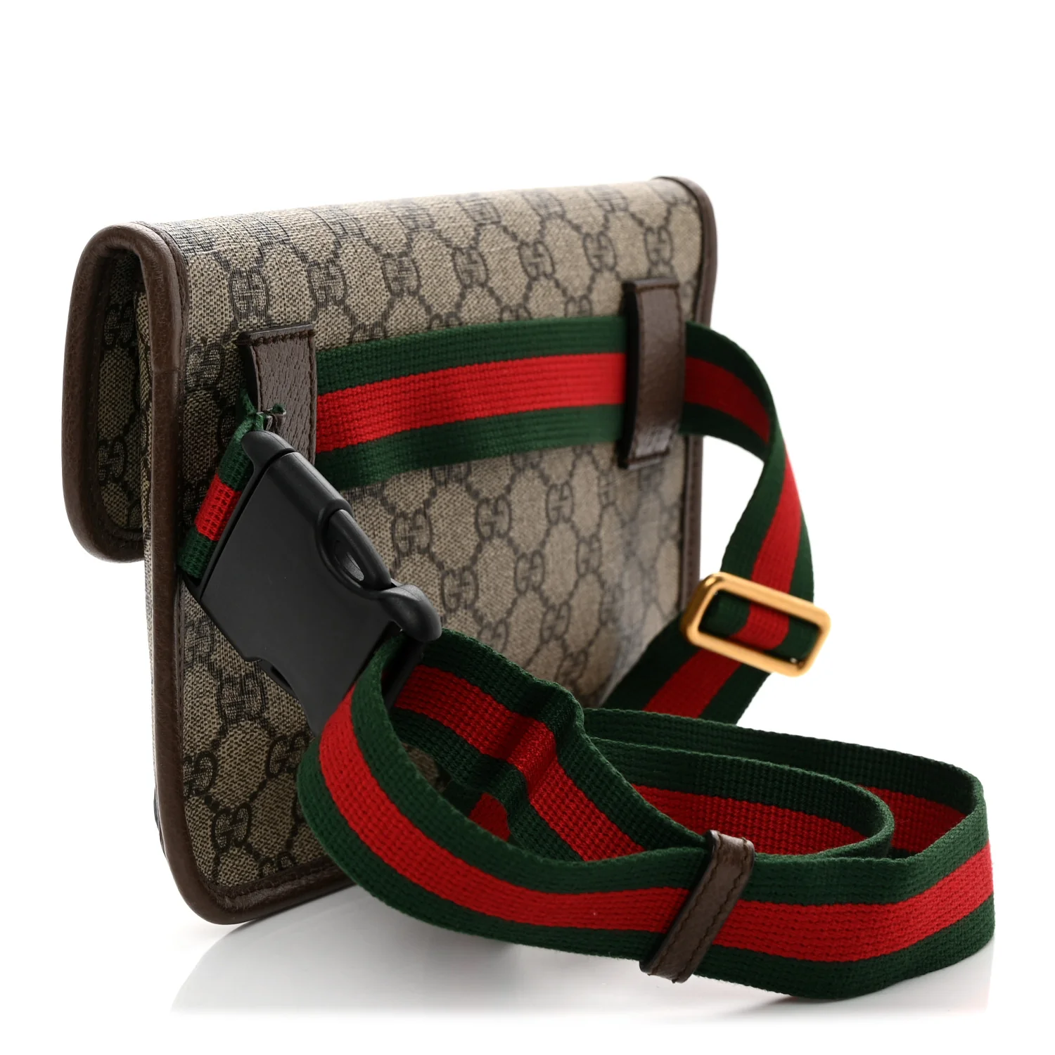 GG Supreme Monogram Neo Vintage Web Belt Bag Brown