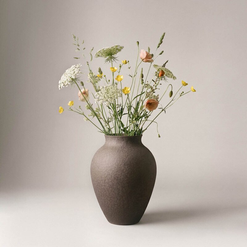 Knabstrup vase 27 cm bark