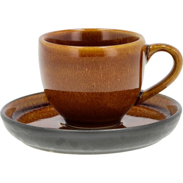 Gastro espressokopp m/skål 7 cl brun/svart