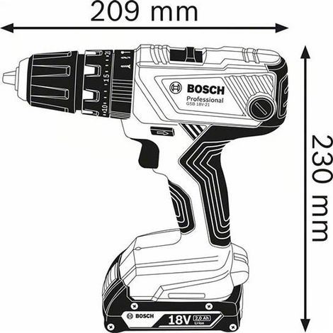 Perceuse-visseuse à percussion sans fil GSB 18V-21 Bosch sans batterie ni chargeur dans L-Boxx taille 2 — vue 2