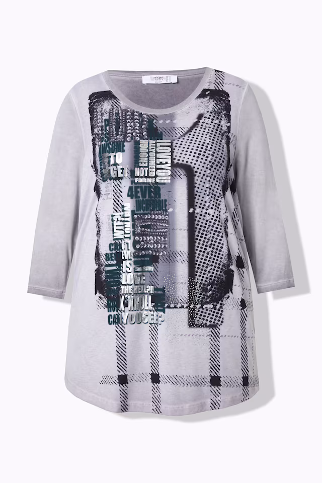 3/4-sleeve comfort fit XL print T-shirt