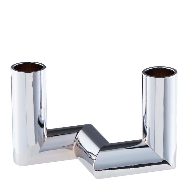 Matrix 2 armet lysestake 4,5 cm sølv