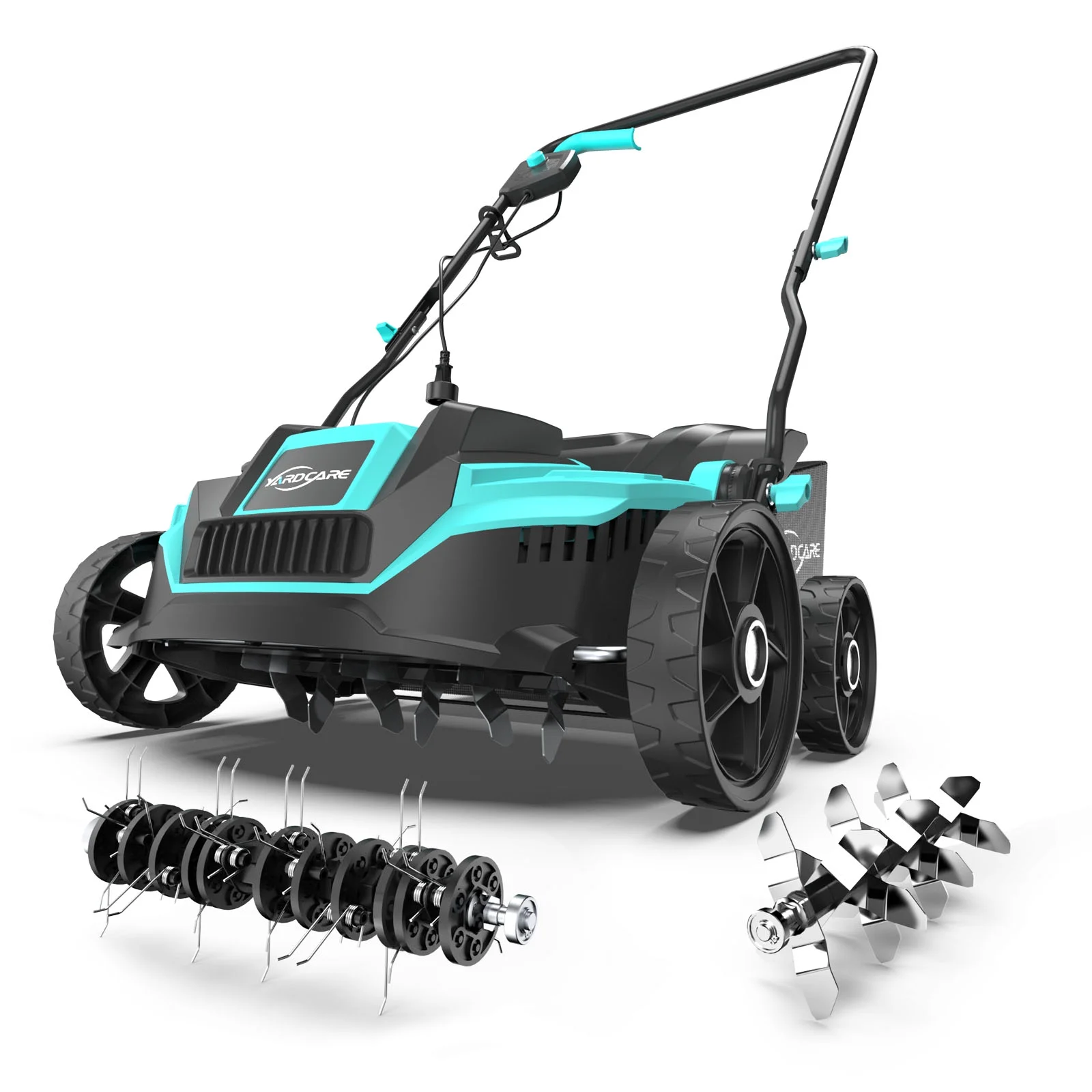2-in-1 Scarifier and Dethatcher �C Deep Soil Revitalization with High-Torque Motor, Adjustable Depth Control, Dual Safety Switch Removable 10.5-Gallon Thatch Bag - Image 8