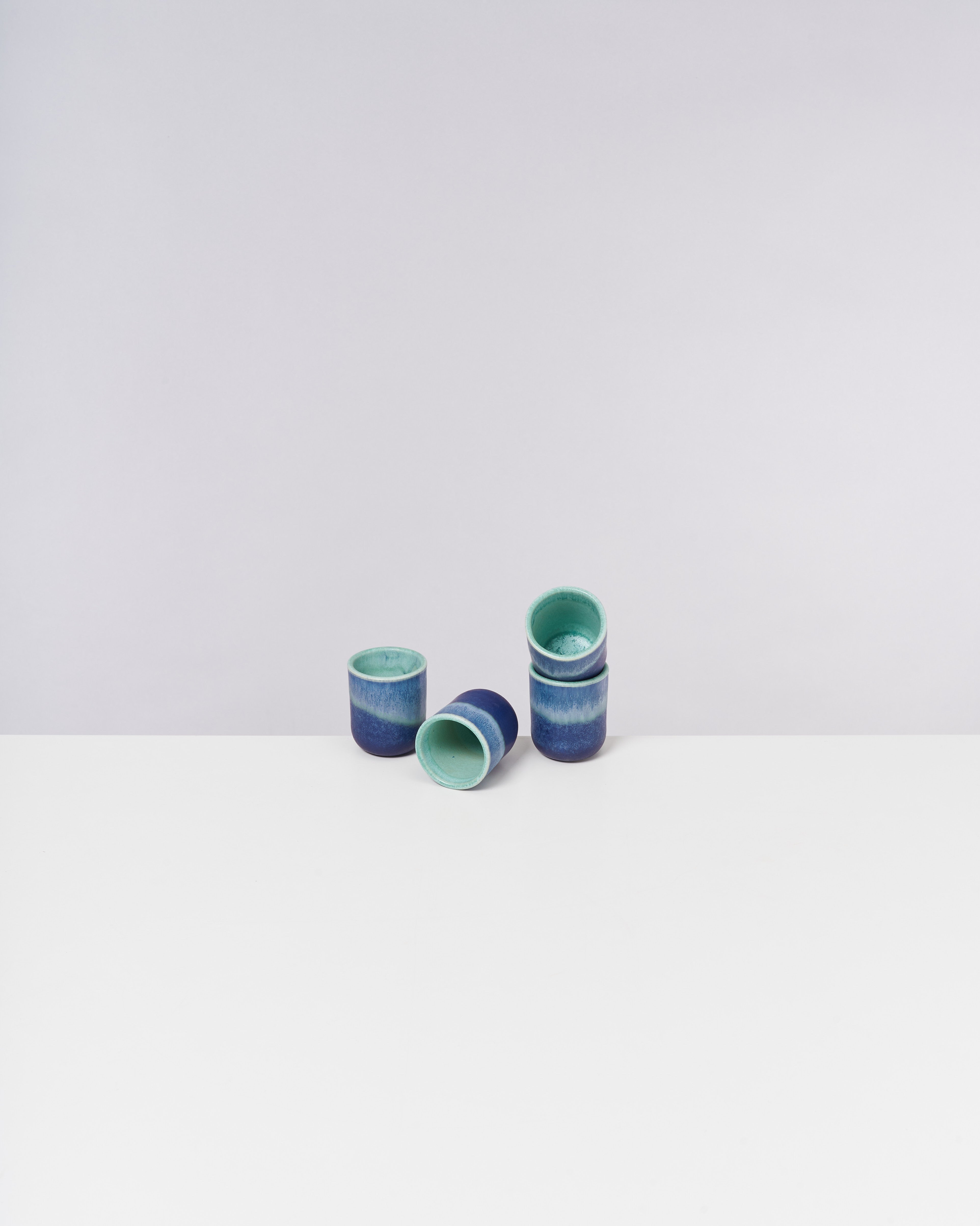 COPA ALTO - ESPRESSO CUP TURQUOISE DARK BLUE SET OF 4