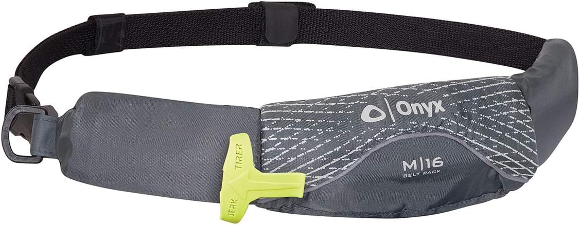 Unisex Belt Pack Manual Inflatable Life Jacket (PFD), Grey
