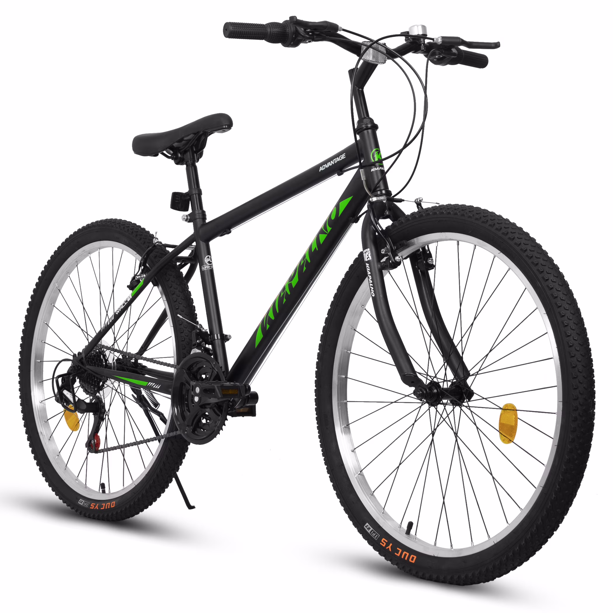 26" Mountain Bike for Men and Women, 21-Speed High-Performance All-Terrain Bicycle with Dual V-Brakes,Green(Green A) - Image 3