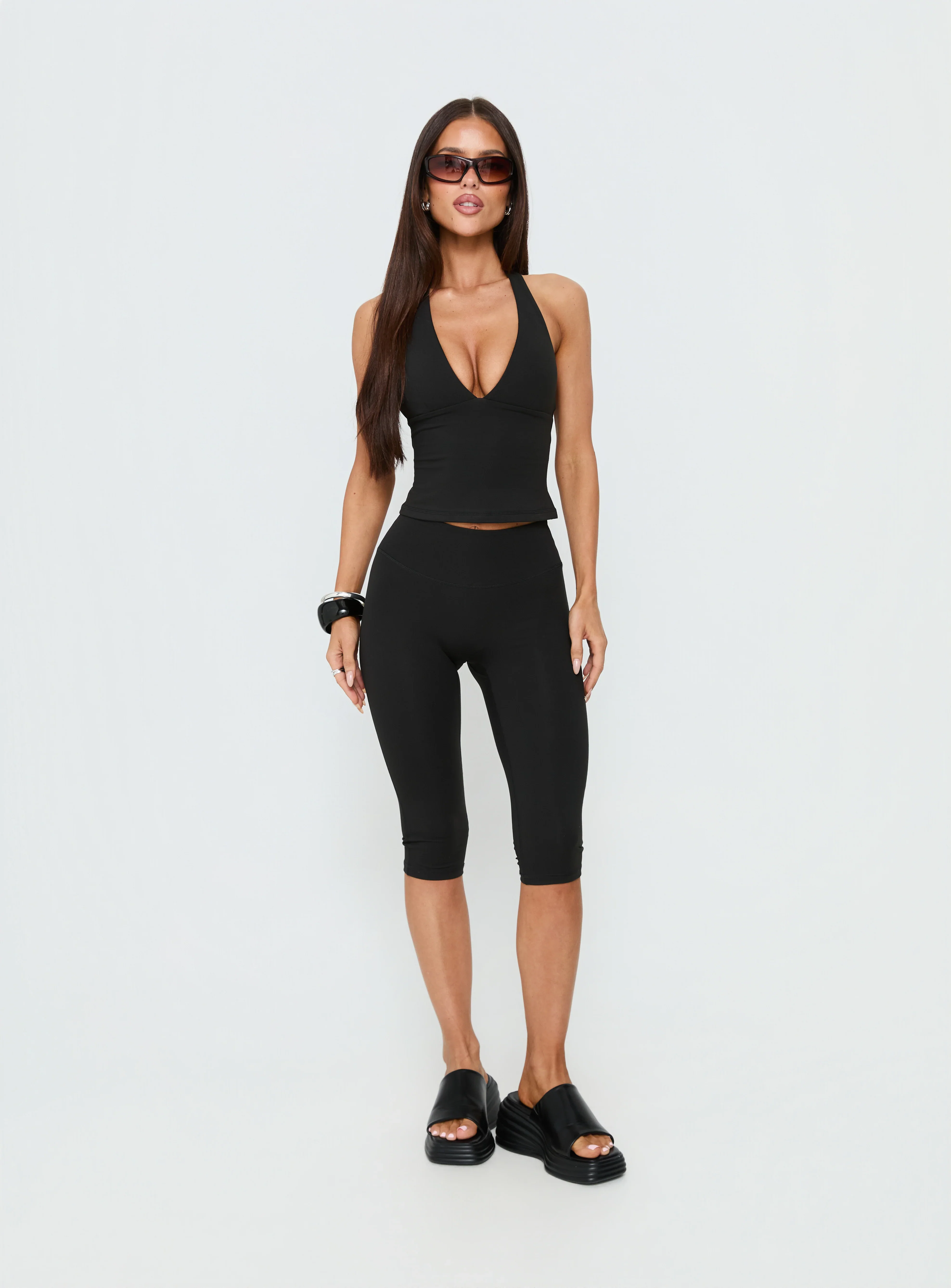 Power Hour Active Capri Leggings Black
