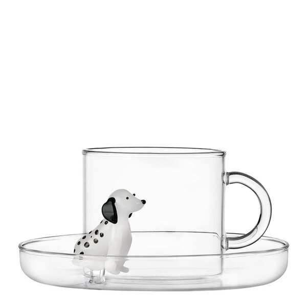 Dogs tekopp med skål 30 cl dalmatiner
