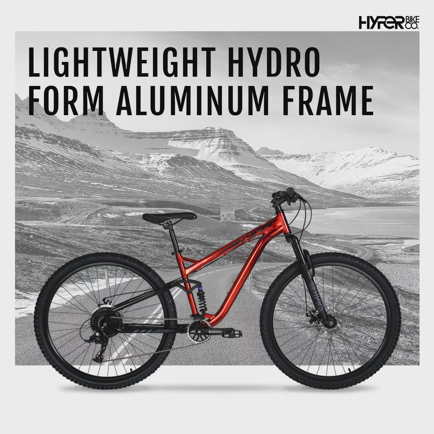 Bicycle Men's 29 In. Explorer Dual Suspension Mountain Bike. Red