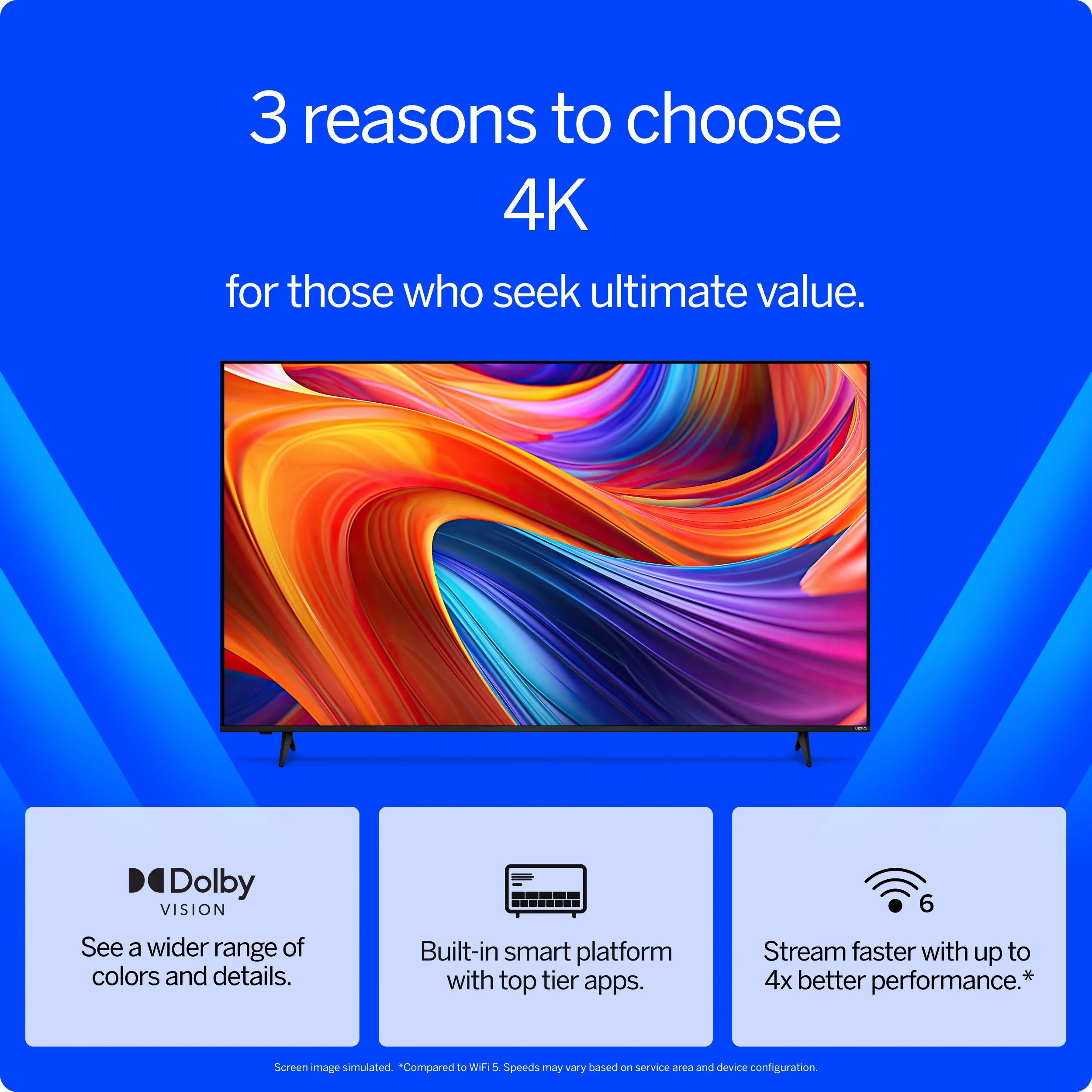 50" Class 4K UHD LED HDR Smart TV (V4K50M-08) - Image 4