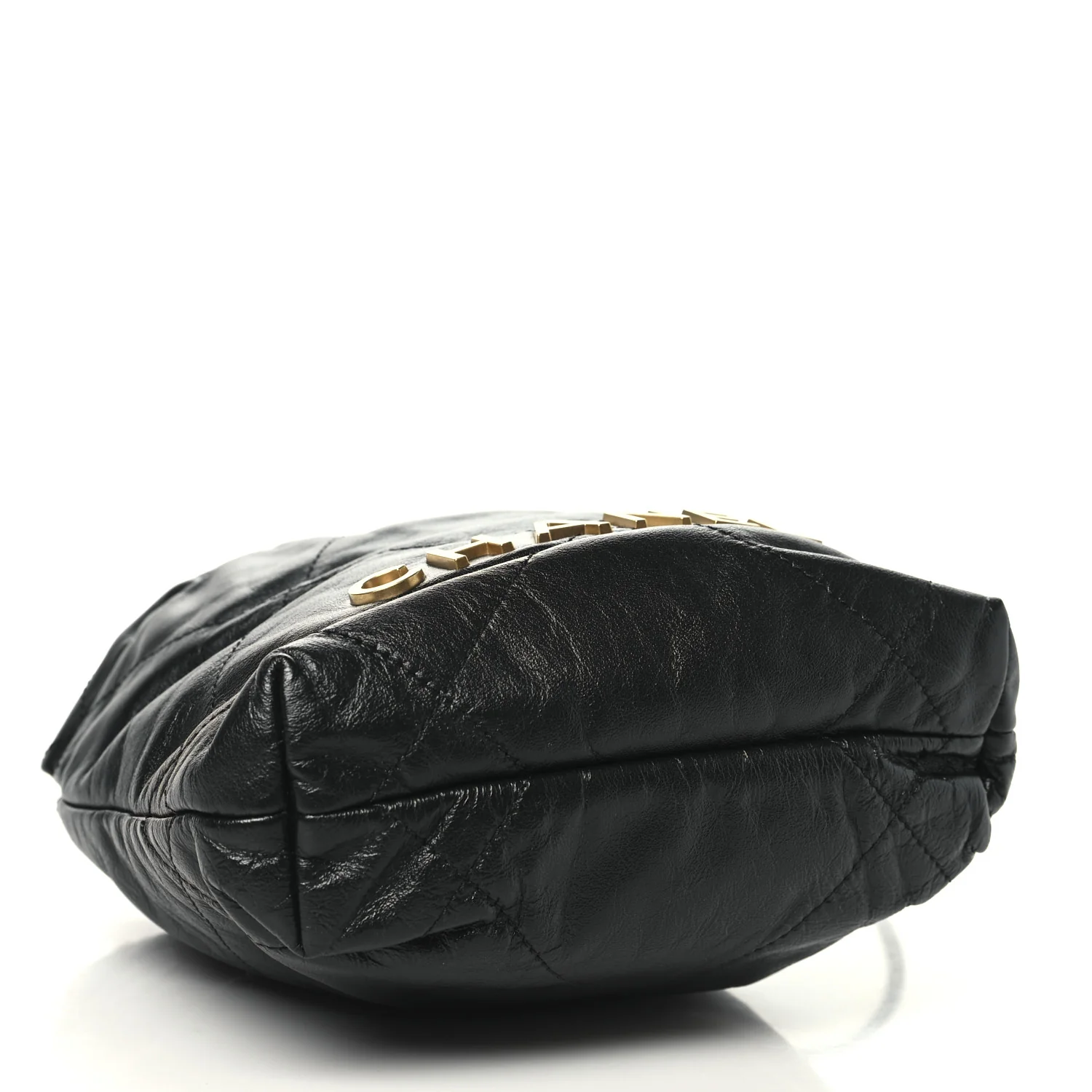 Shiny Calfskin Quilted Mini Chanel 22 Black