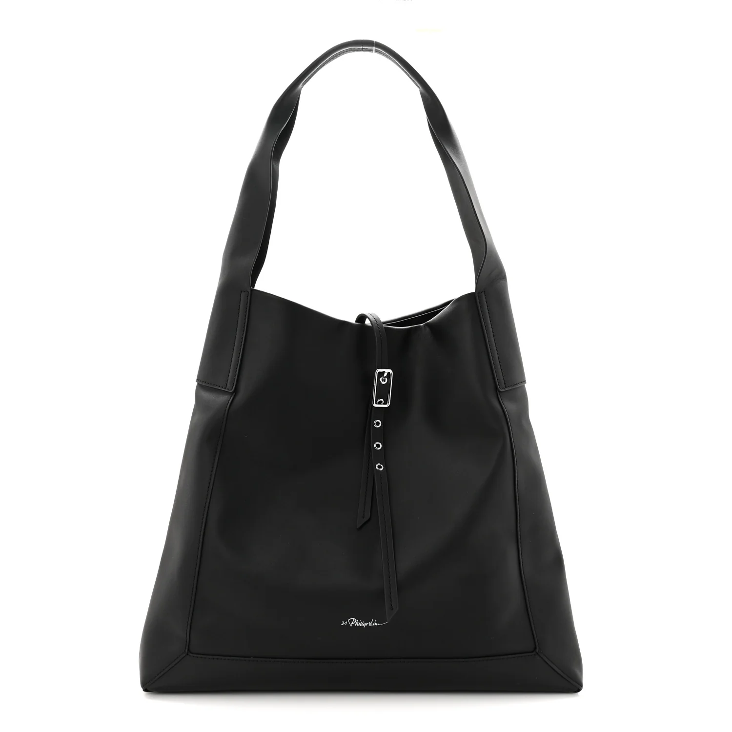 Calfskin Go Large Shoulder Bag Black