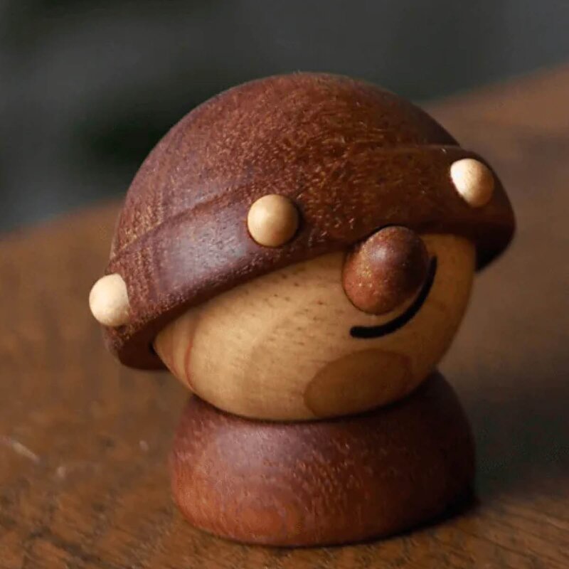 Harald Viking trefigur 5 cm gummitre/sapele