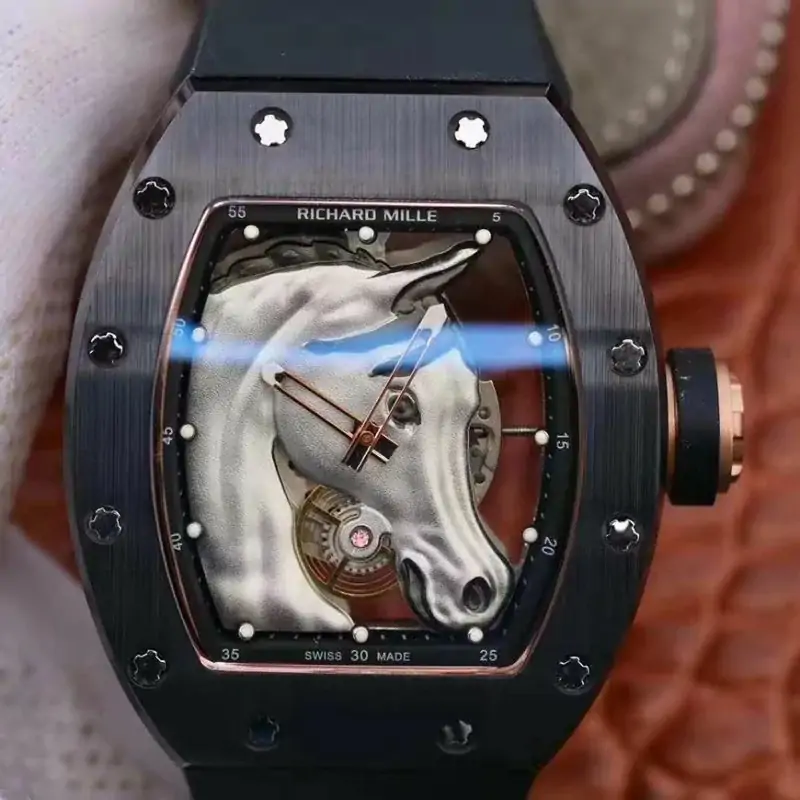 Richard Mille Polo Club Saint Tropez RM52-02 KV Factory White Horse Head Skeleton Dial