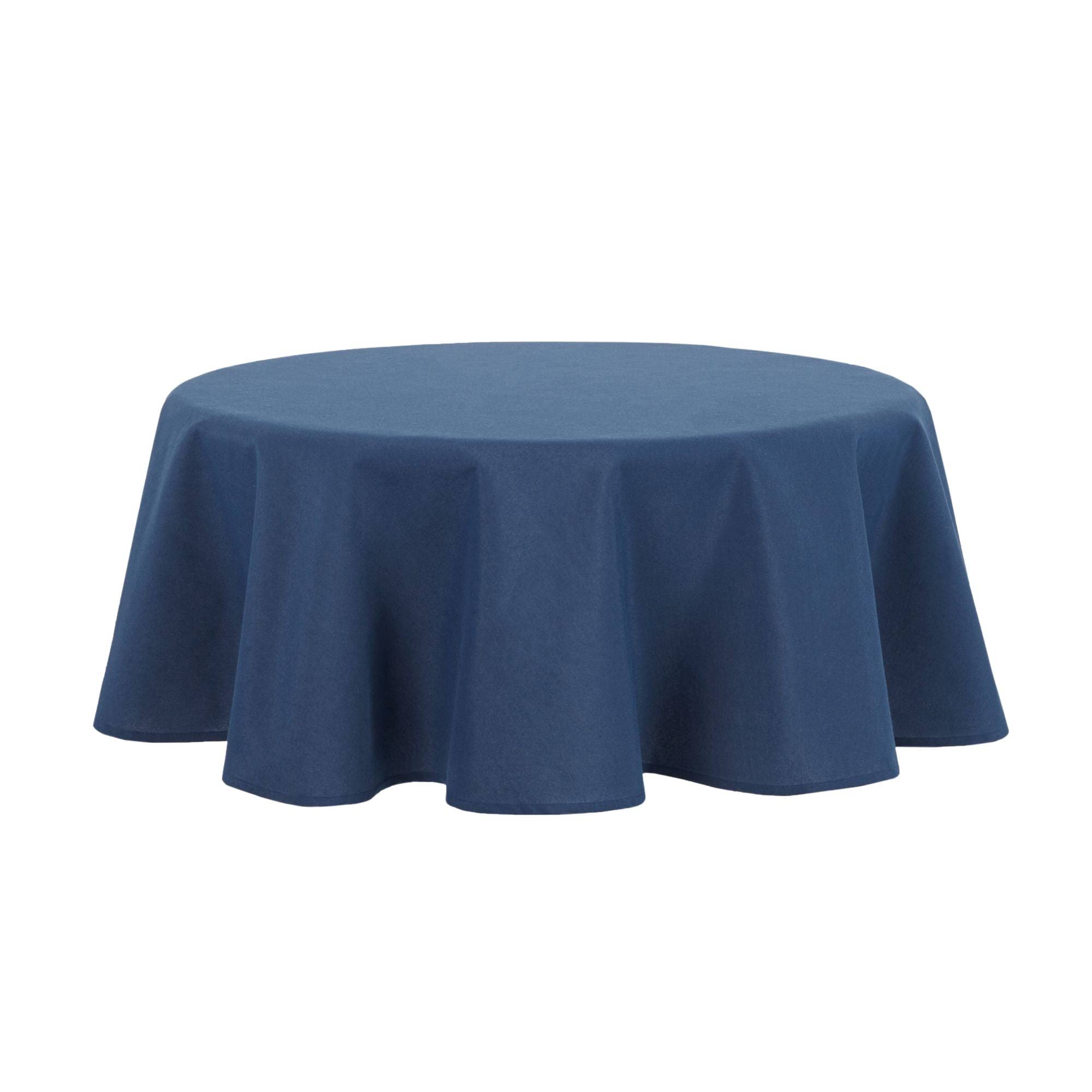 Mainstays Yale Fabric Tablecloth, Navy, 70 inch Round, MSS252185614028