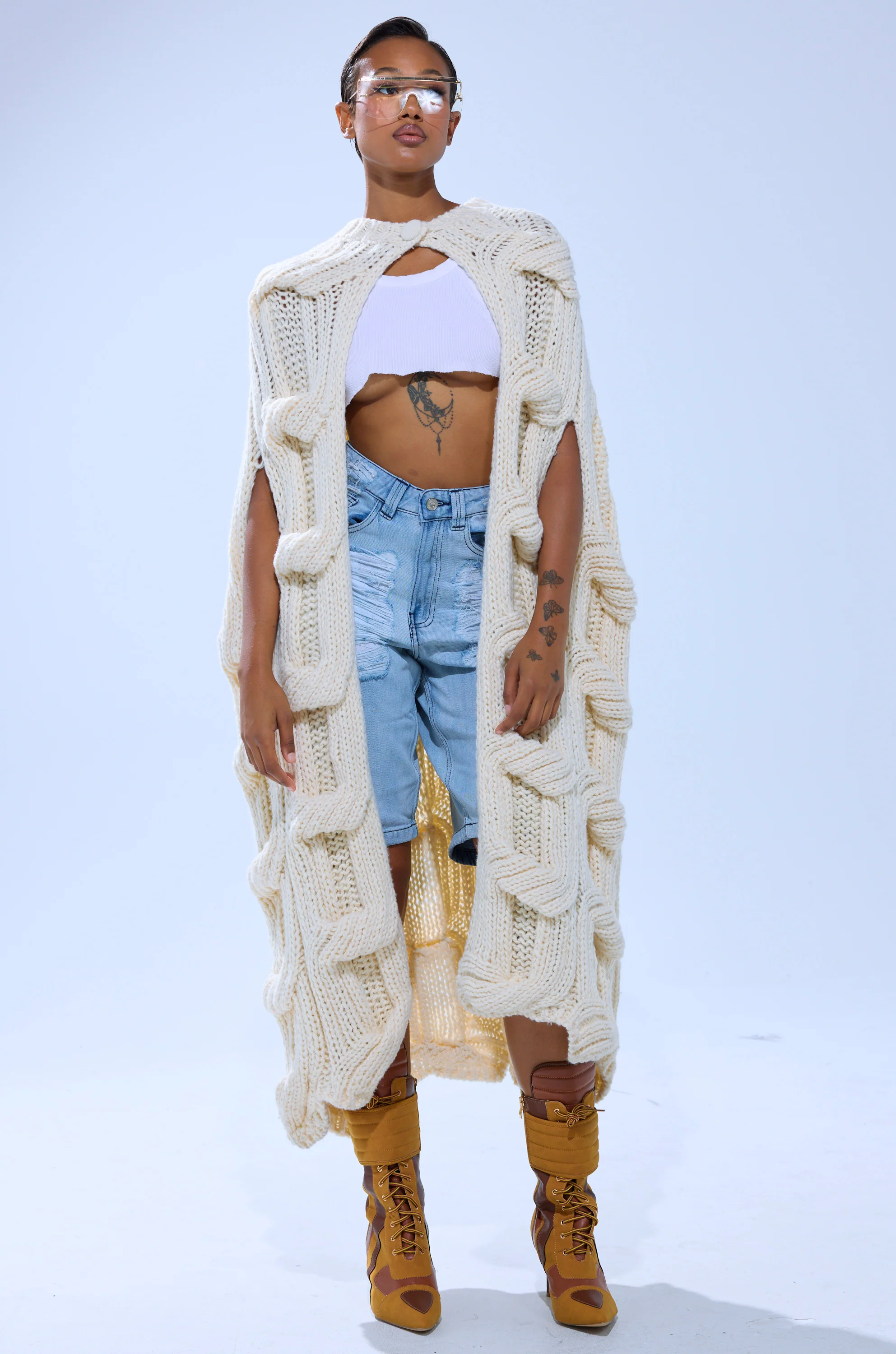 TEXTURED CHUNKY KNIT SWEATER - Akira Store