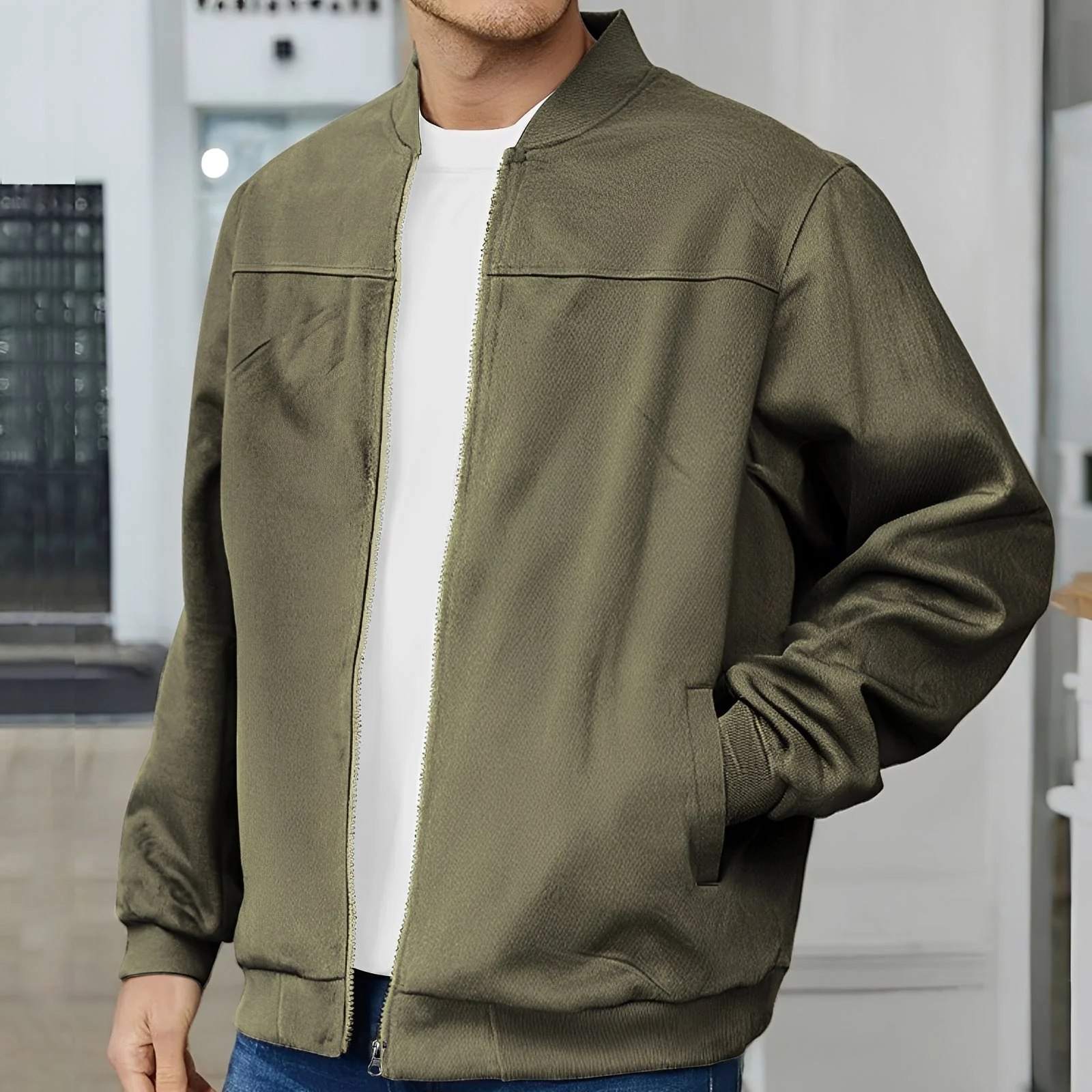Aiden – Blouson bomber pour homme – style décontracté
