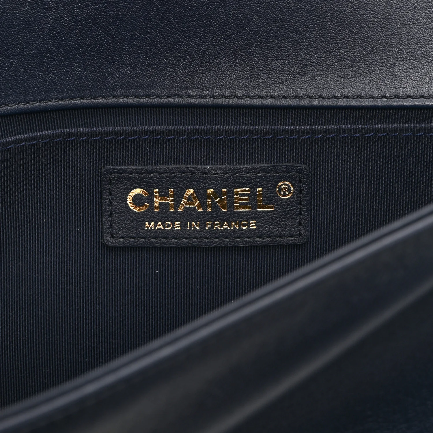 Lambskin Quilted Medium Boy Flap Dark Navy