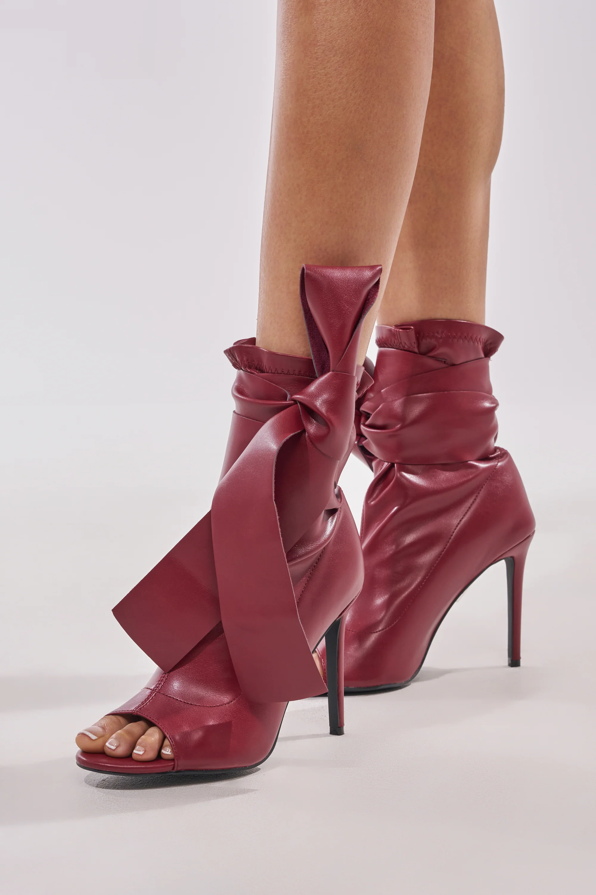 AZALEA WANG KLARICE BURGUNDY STILETTO BOOTIE - Akira Store