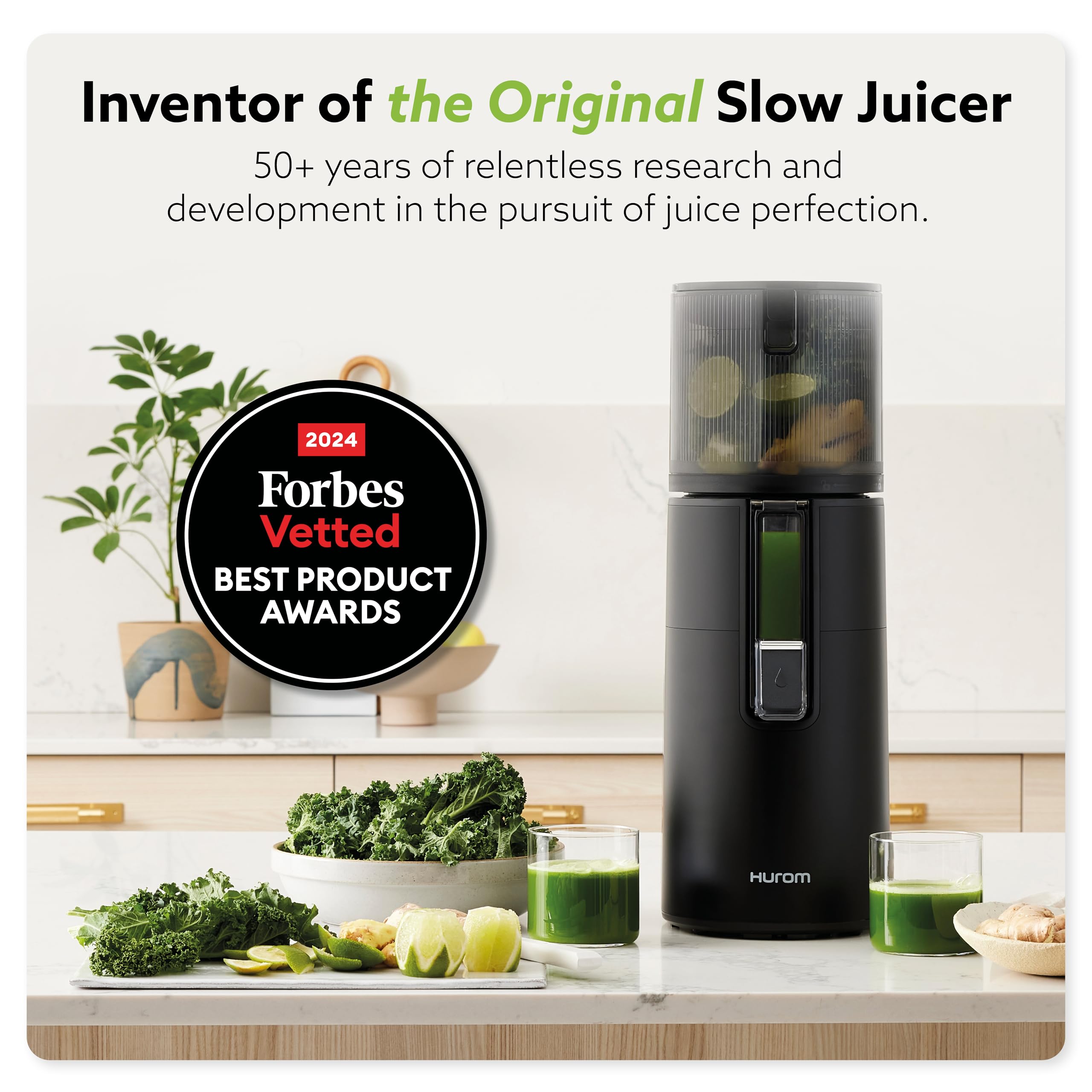 H400 Cold Press Juicer Machine, Award Winning Masticating Slow Juicer, Easy to Clean, Strainer & Hands Free with Self Feeding, Wide Mouth Hopper, Easy Assembly (Matte Black)