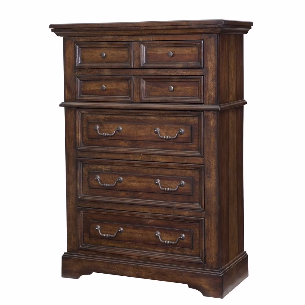 Lakewood 5-drawer Chest by Distressed Brown(Distressed Brown)