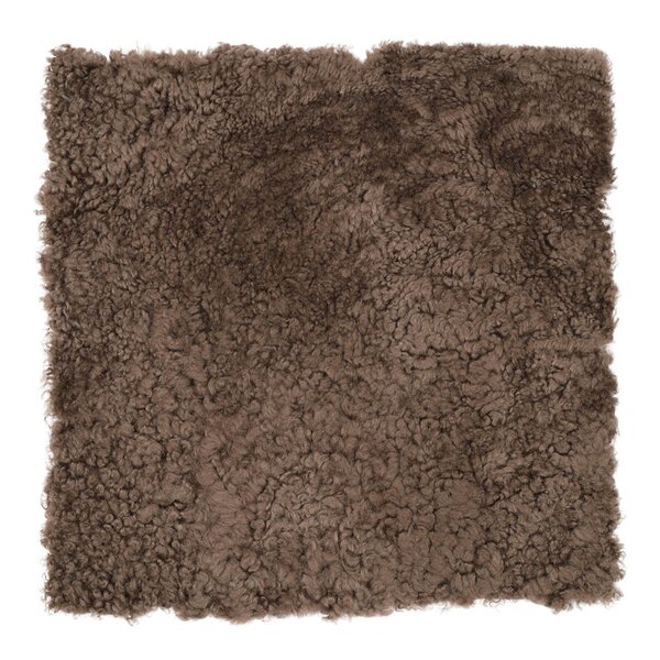 Sitteunderlag new zealand kort ull 40x40 cm chocolate
