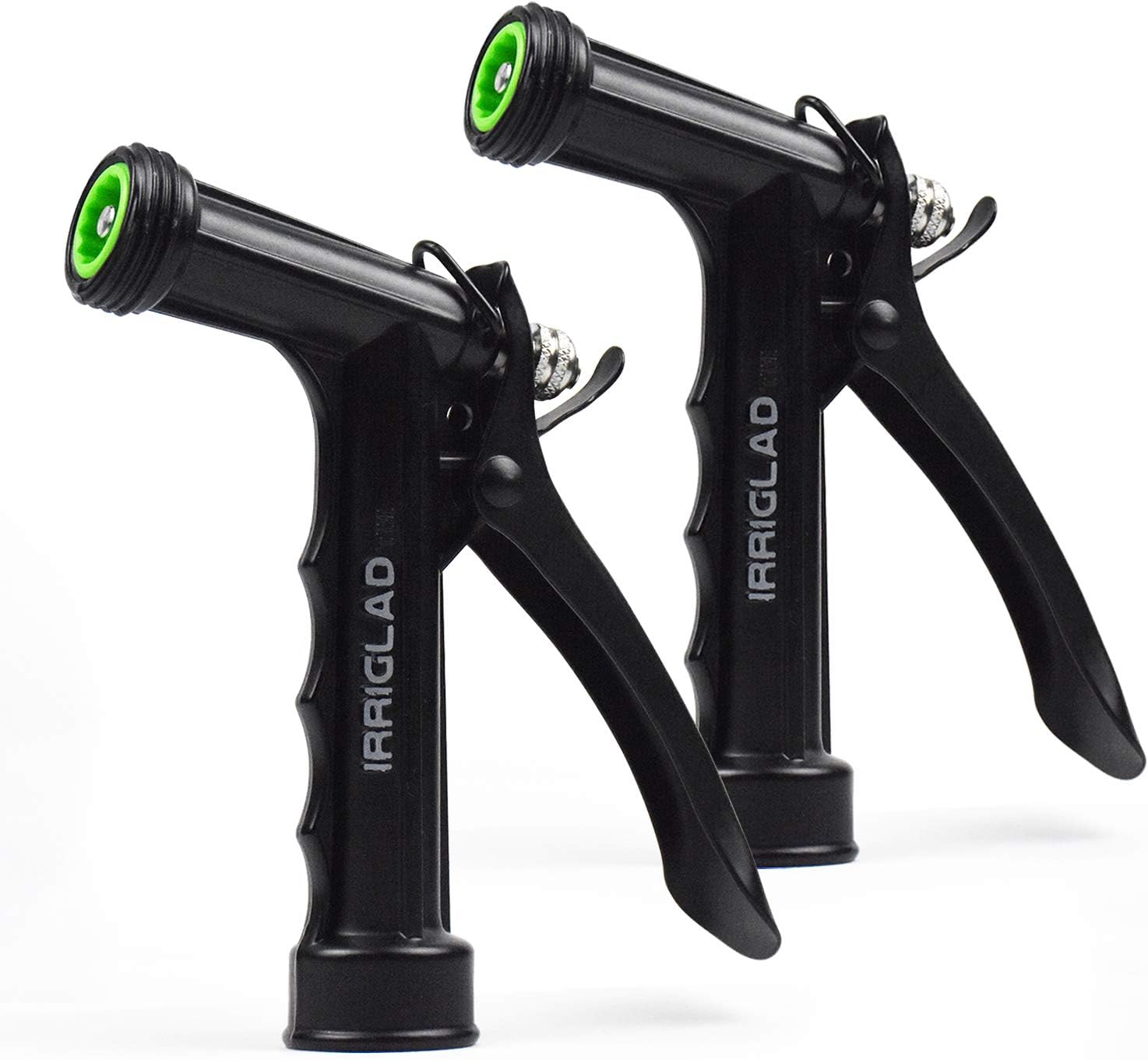 Hose Nozzle 2 Pack, Full Size Pistol Grip Water Nozzle Sprayer with Threaded Front, High Pressure Nozzle, Adjustable Spray Water Flow for Watering Plants, Showering Pets, Washing Cars, Cleaning
