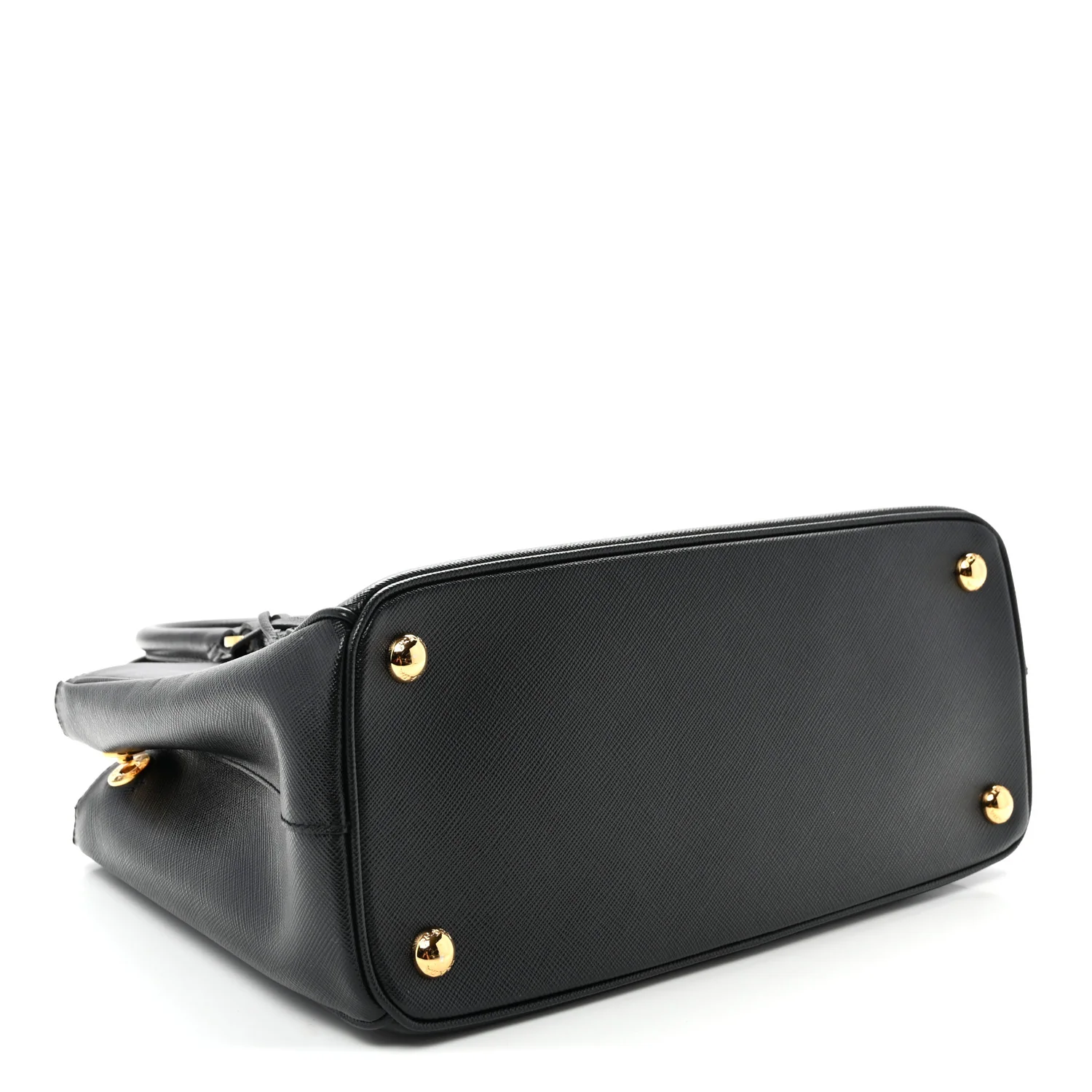 Saffiano Small Galleria Double Zip Tote Black