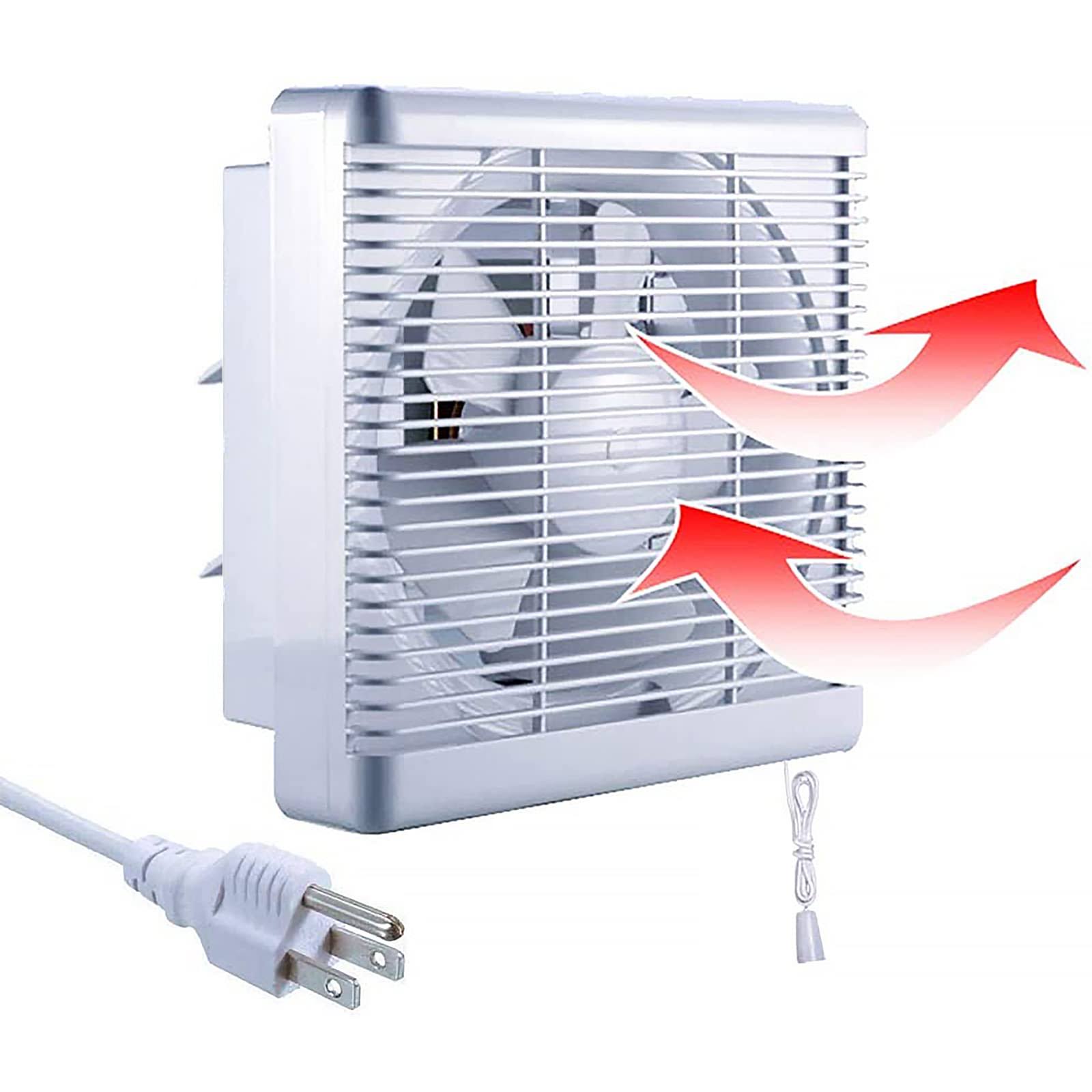 SAILFLO Exhaust Fan 6 inch Window Exhaust Fan Bathroom Wall-Mounted 176 CFM Reversible Airflow Blades, 6