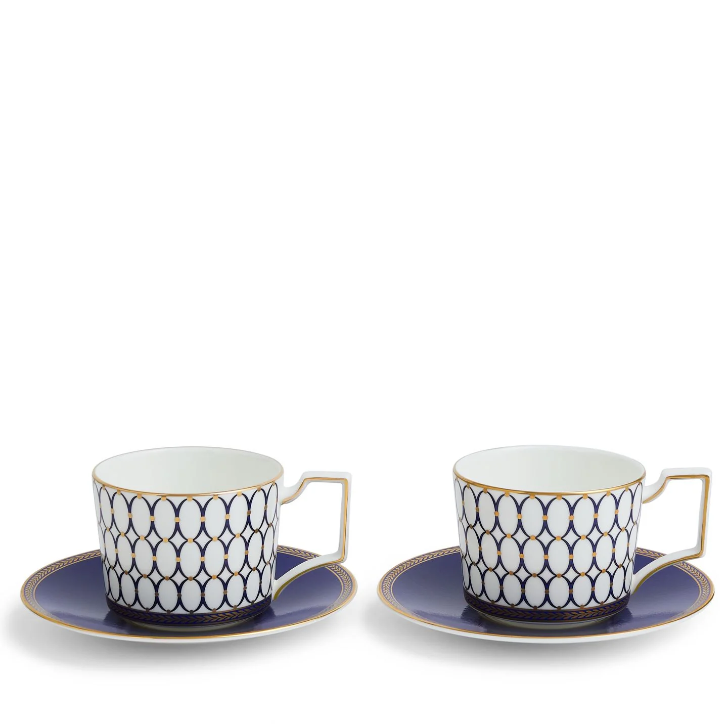 Renaissance Gold Teacup & Saucer, Set of 2