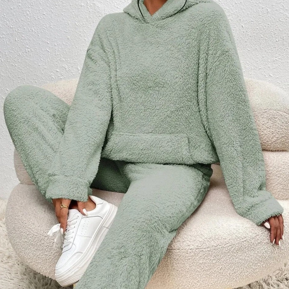 Ensemble de survêtement tricoté deux pièces pour femme