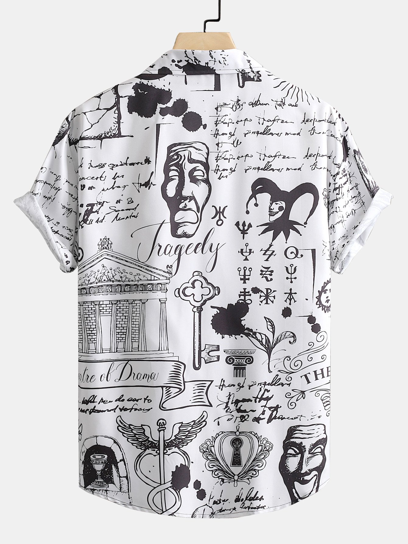 Chemise boutonnée à imprimé tête de mort