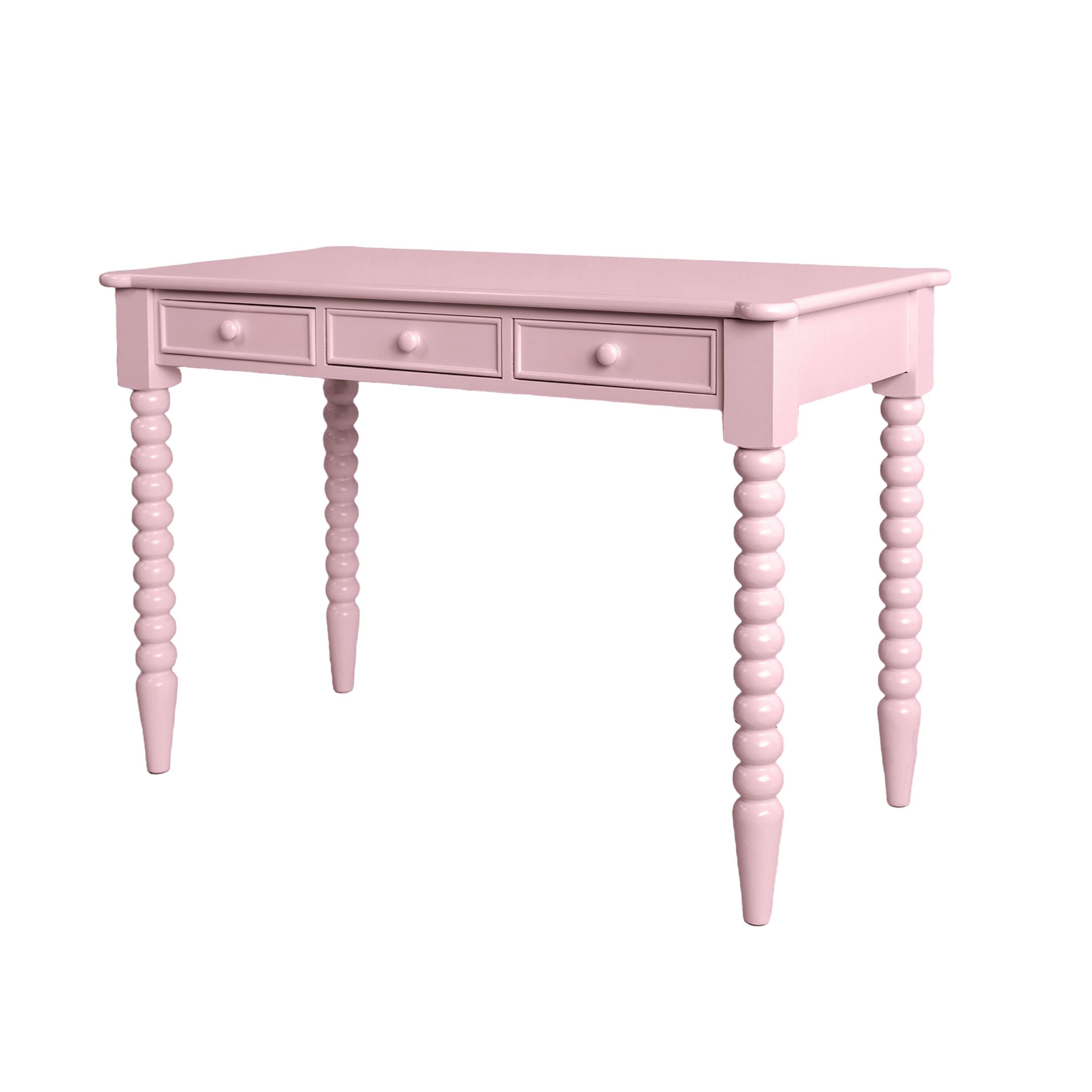 Maisie 3 Drawer Desk Pink