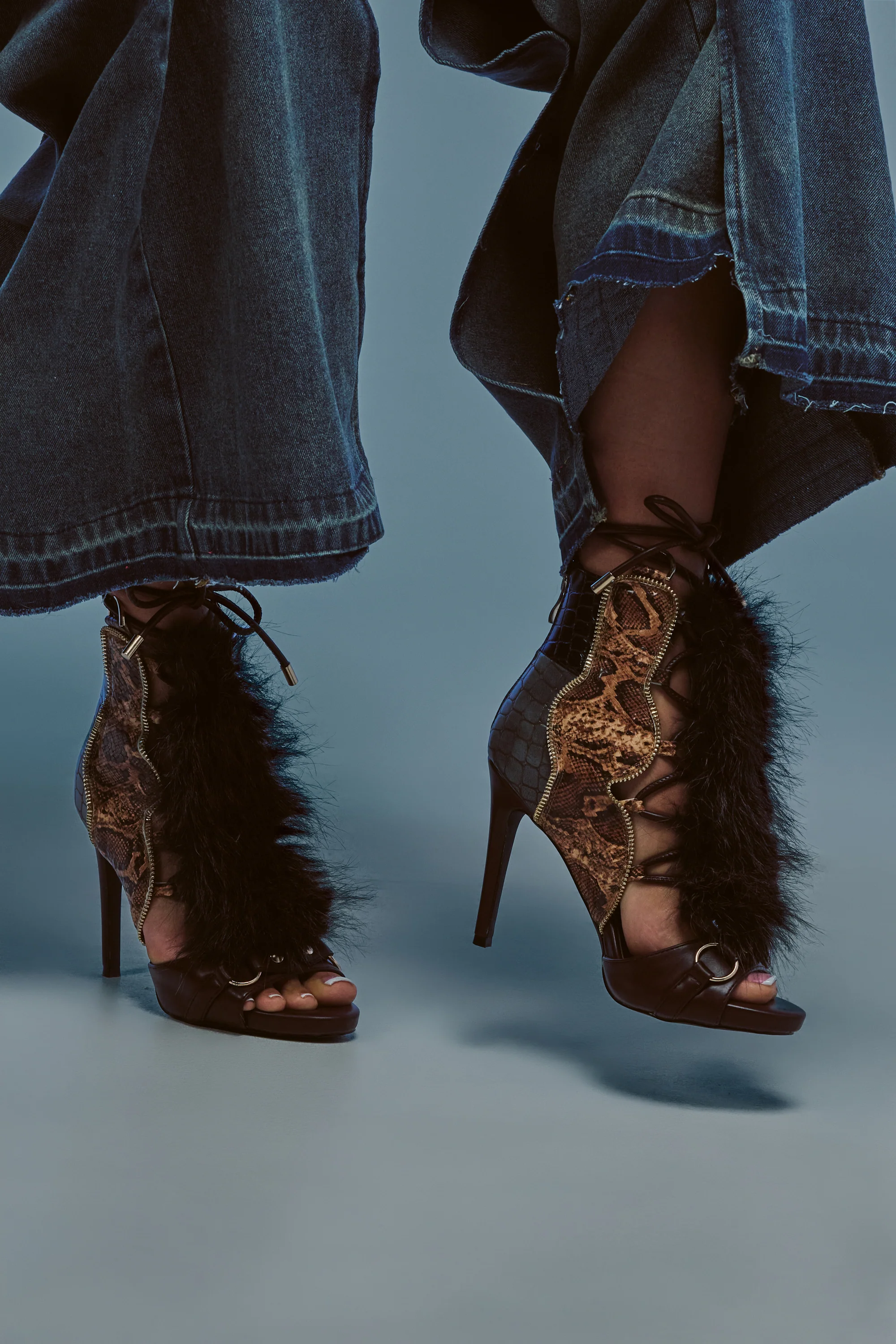 AZALEA WANG SHAINY SNAKE BROWN MULTI - Akira Store