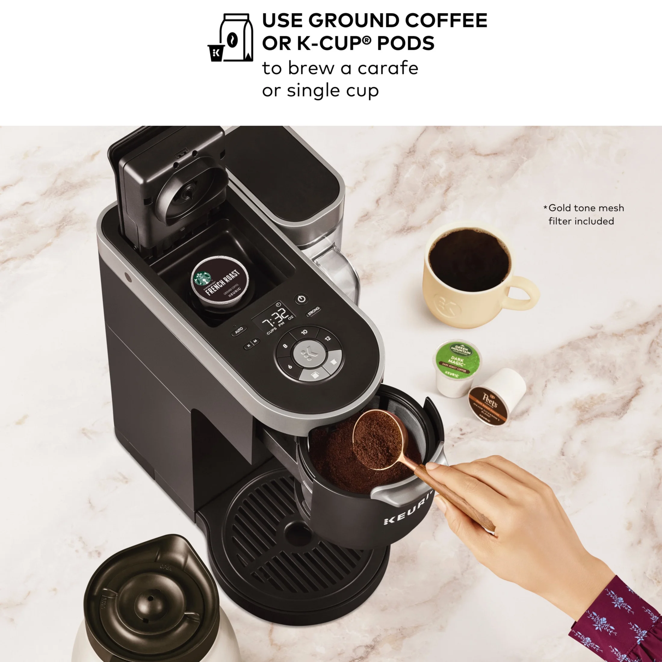 K-Duo Plus Single Serve Carafe Coffee Maker(Single) - Image 3