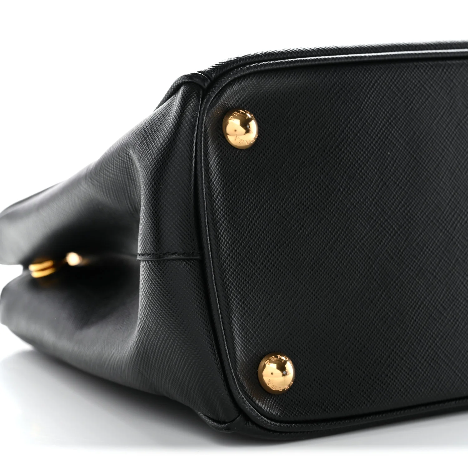 Saffiano Small Galleria Double Zip Tote Black