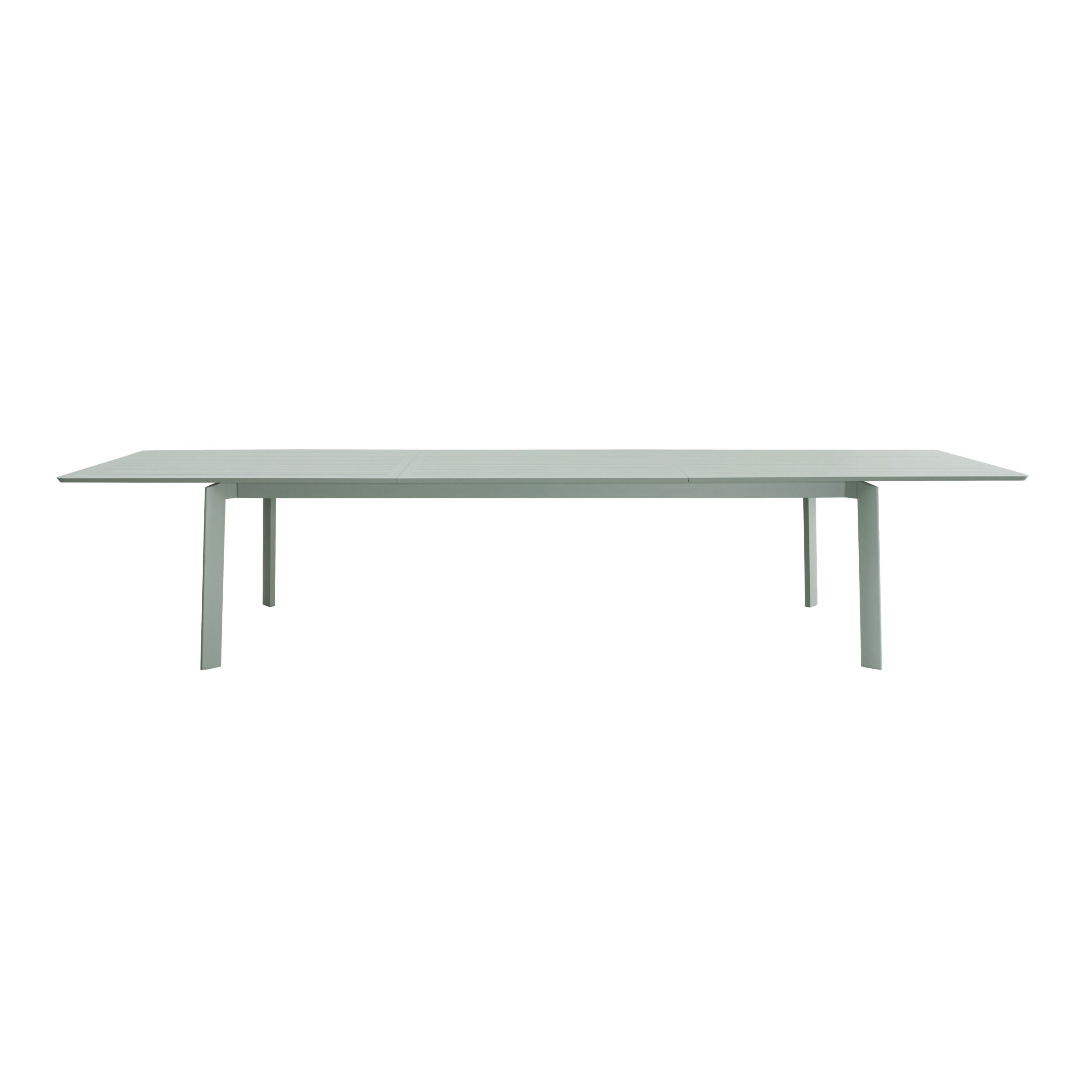 Santana Aluminium Dining Table 260cm (Extends to 370cm) Steely Green