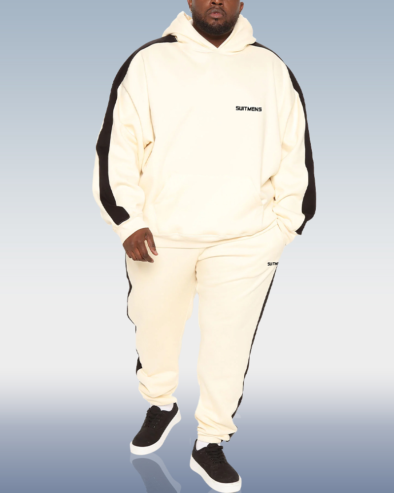 Ensemble sweat à capuche beige pour homme SUITMENS