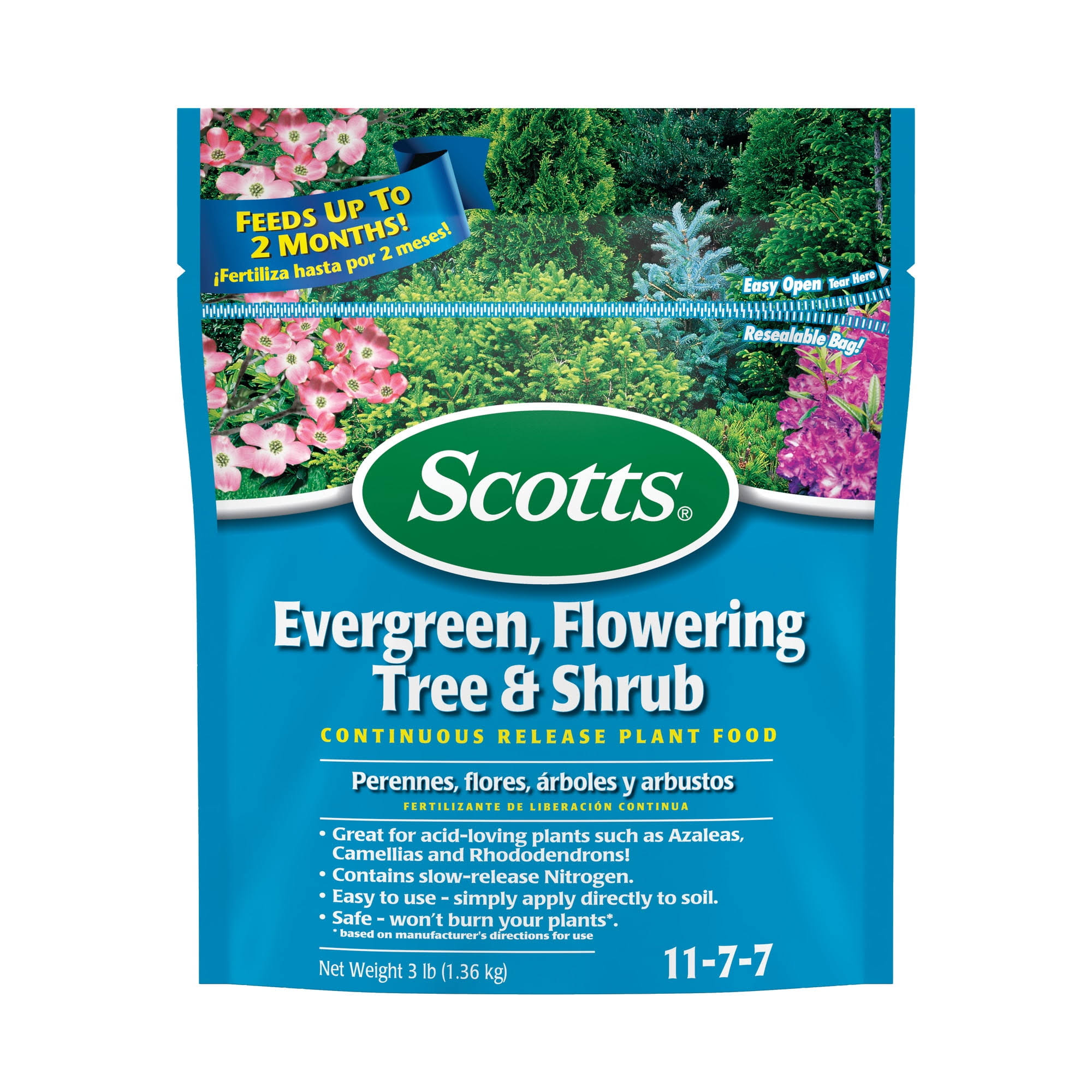 Scotts Slow Release Plant Food, Evergreen, Flowering Tree & Shrub - 3 lb