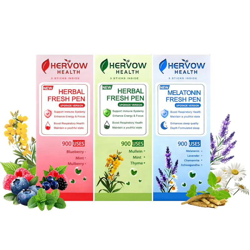 HERVOW Full Set Diffusers Blueberry Lavender Mint Aromatherapy Stick |Herbal Lung Cleanse Pen | Plant-Based,Portable Everyday Design | habit replacement