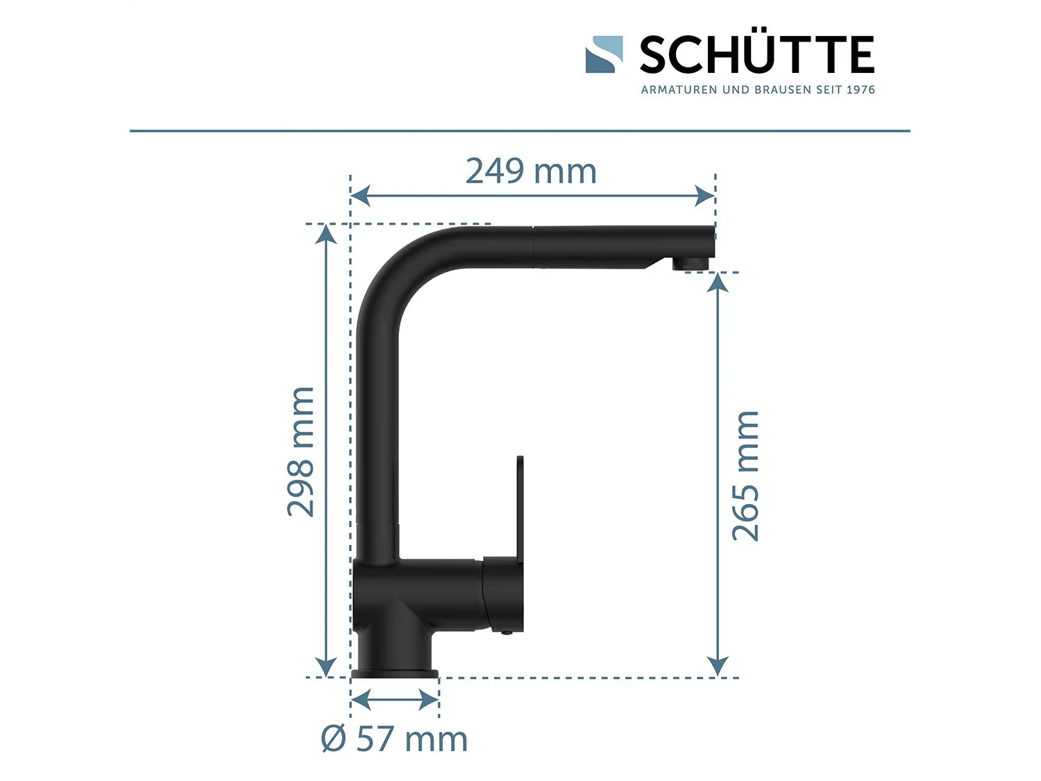 Schtte Mitigeur robinet de cuisine LONDON, avec bec extensible