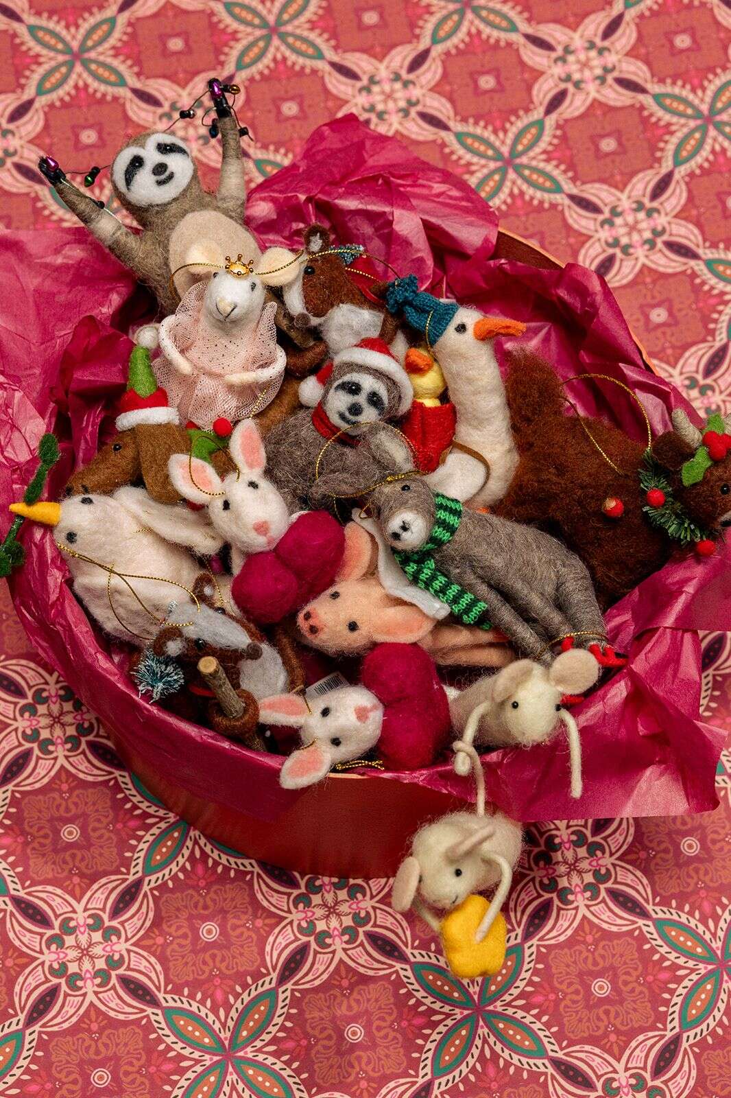 Witte kersthanger met duifje