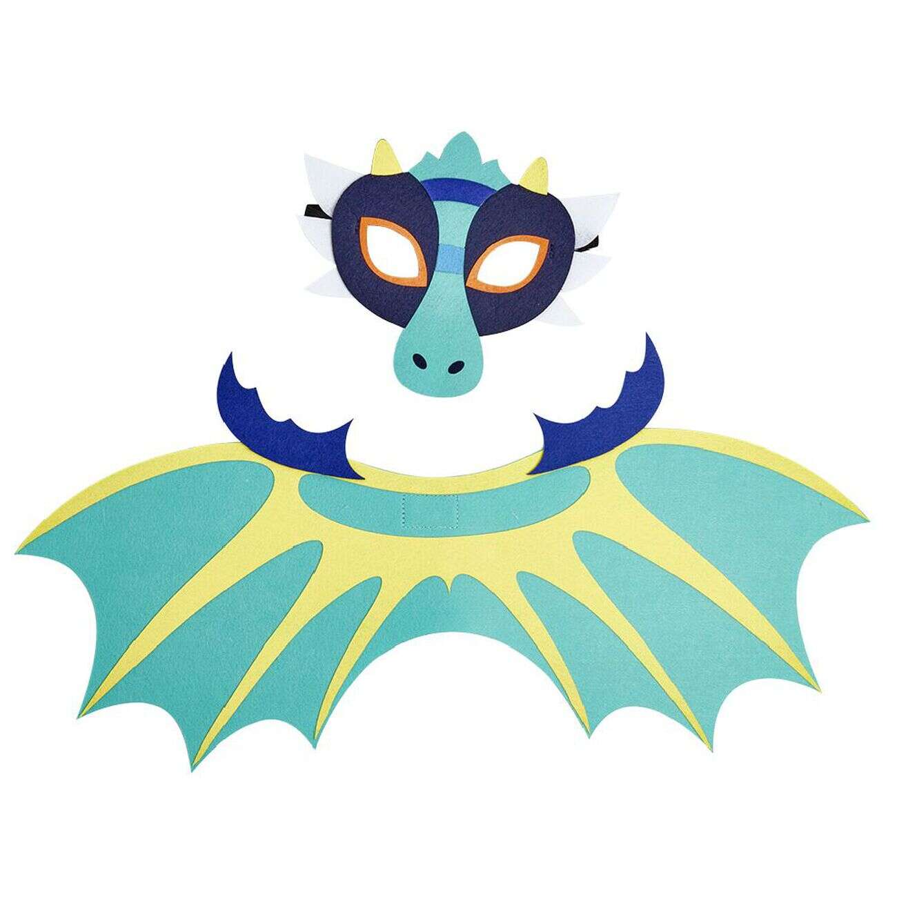 Déguisement masque et aile de dragon feutrine