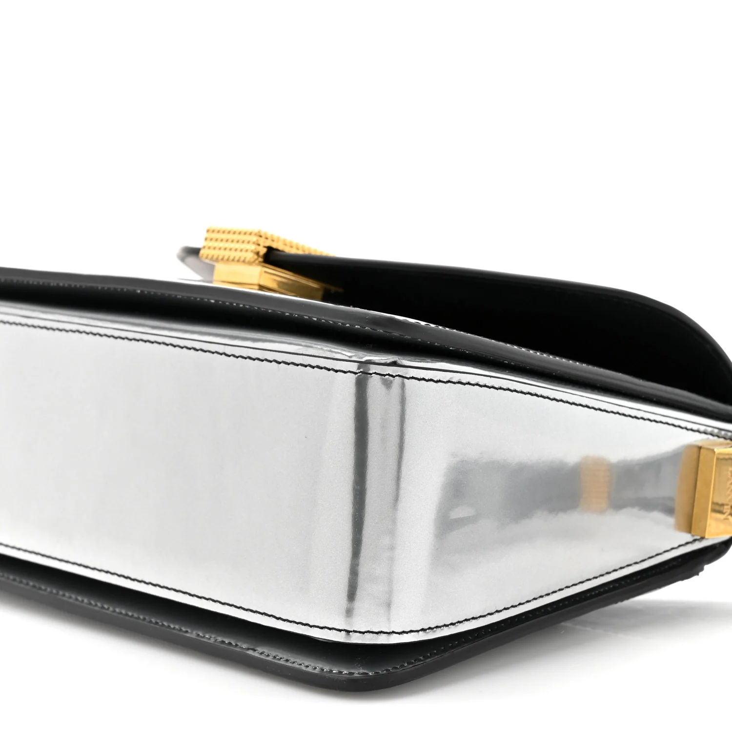 Metallic Calfskin Concerto Bag SIlver