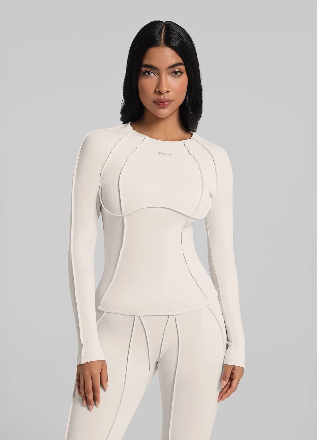 Contour Stitch Long Sleeve Top