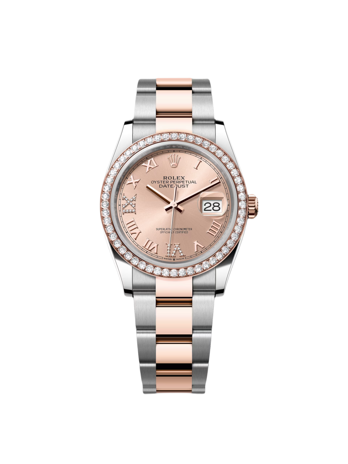 【Super Clone】RLX  Datejust 36mm 126281 Rose Dial Oyster 36mm Bracelet