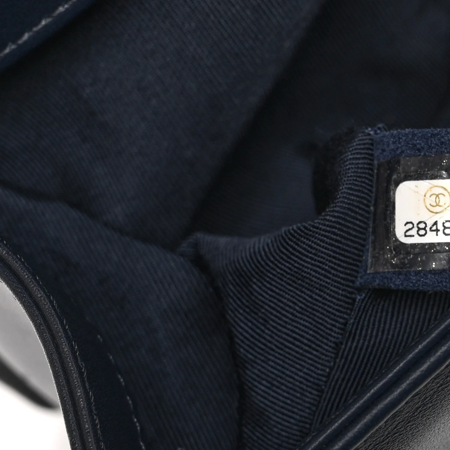 Lambskin Quilted Medium Boy Flap Dark Navy