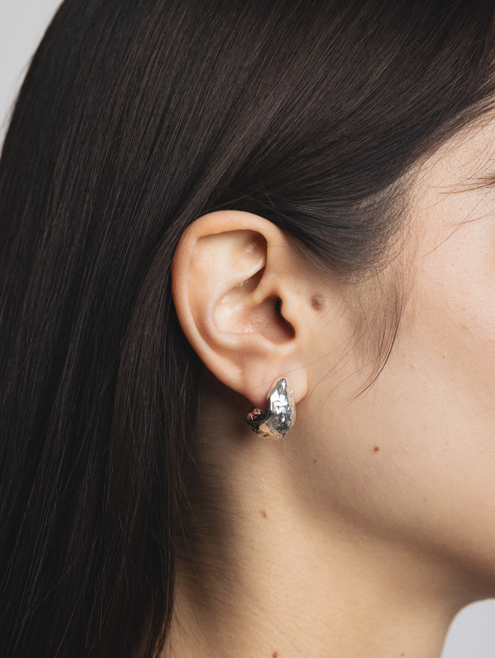Roden Hoops in Sterling Silver