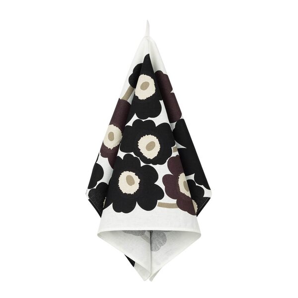 Pieni Unikko kjøkkenhåndkle 47x70 cm hvit/grå/beige