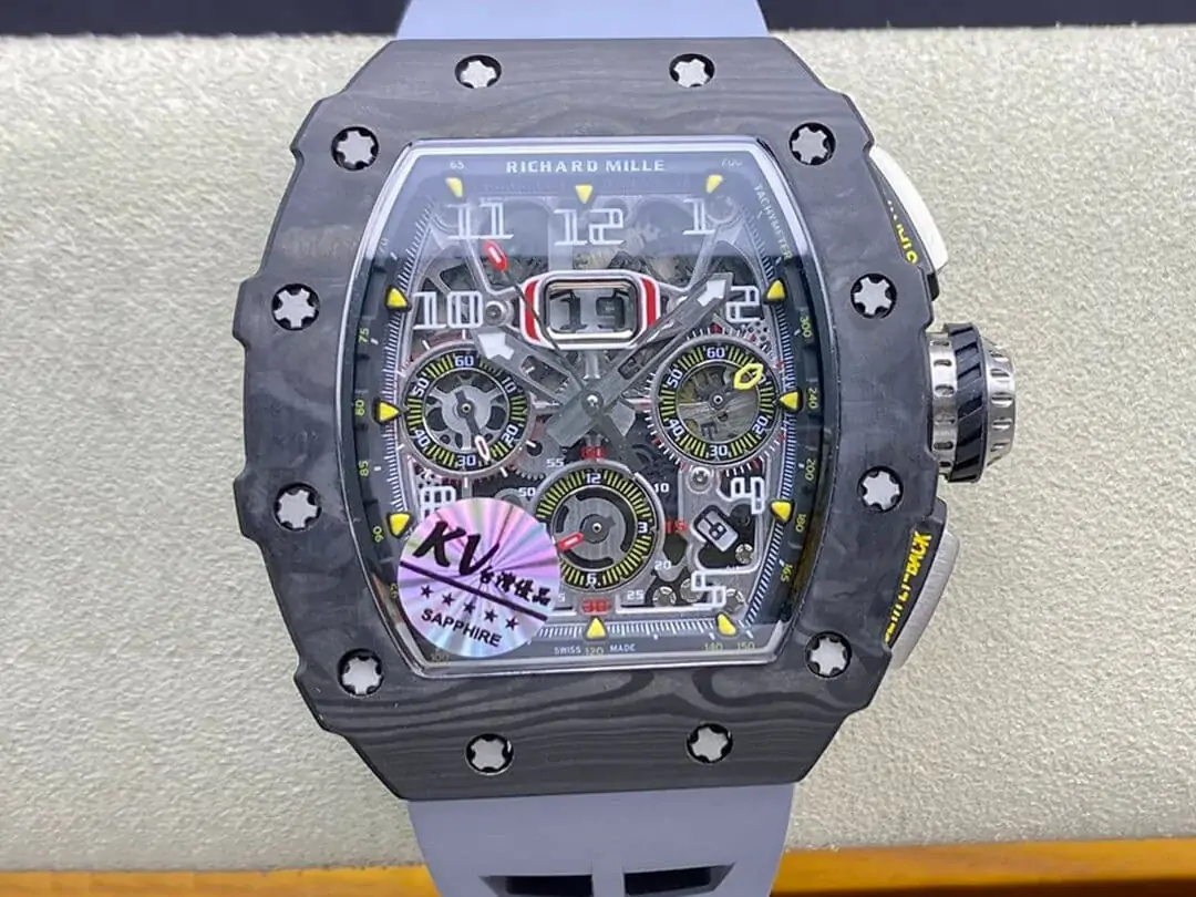 Richard Mille RM-011 KV Factory Purple Rubber Strap